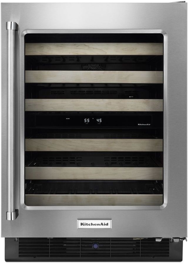 KitchenAid® 24" Stainless Steel Wine Cooler-0