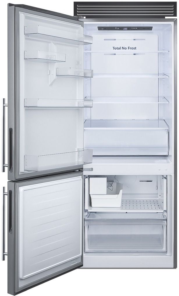 Summit® 28 in. 14.6 Cu. Ft. Stainless Steel Counter Depth Bottom Freezer Refrigerator-1