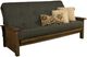 Kodiak Furniture Washington Linen Charcoal/Rustic Walnut Queen Futon with Mattress-0