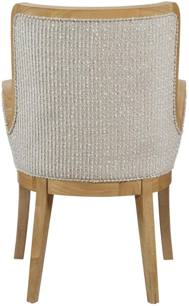 Bernards Tapestry Beige/Honeycomb Upholstered Dining Arm Chair-3