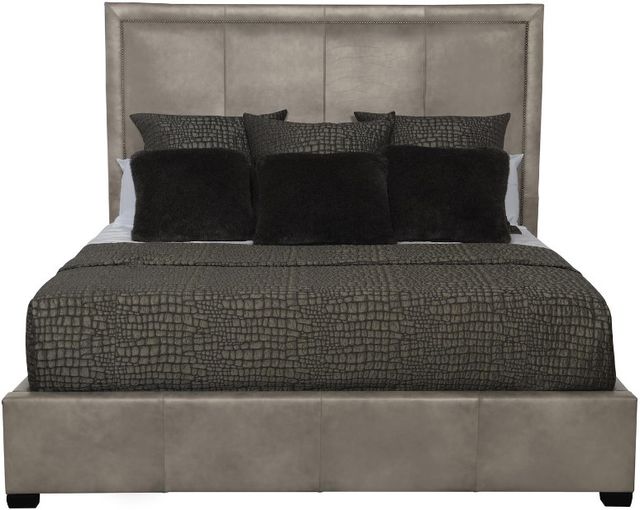 Bernhardt Morgan Espresso 64" High Leather Panel Bed-1