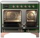 Ilve® Majestic III 40" Emerald Green Pro Style Induction Range with Solid Door and Copper Trim-1