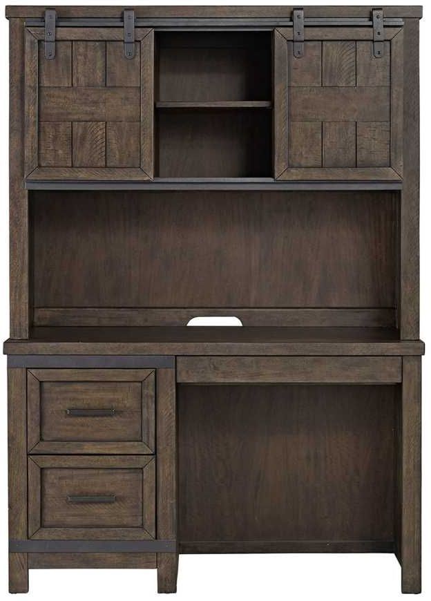 Liberty Furniture Thornwood Hills 2-Piece Rock Beaten Brown Desk Set-0