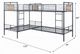 ACME Furniture Cordelia Sandy Dark Bronze/Black Quadruple Twin Bunk Bed-1