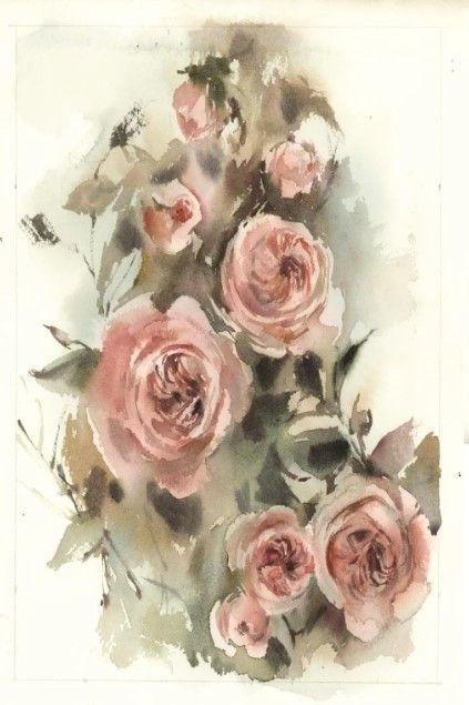 Classy Art Blush Roses V by Sophia Rodinov Wall Art-0