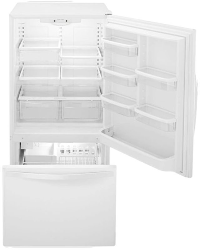 Whirlpool® Gold® 33 in. 22.0 Cu. Ft. White Bottom Freezer Refrigerator-1
