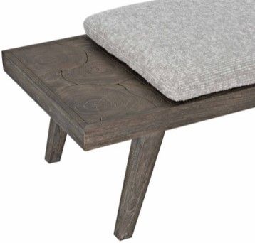 Bernhardt Madura Gray/Smoked Truffle Outdoor Bench-3