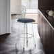 Armen Living Cherie Brushed Stainless Steel/Gray Bar Stool-1