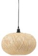 A & B Home Black/Natural Bamboo Chandelier-0