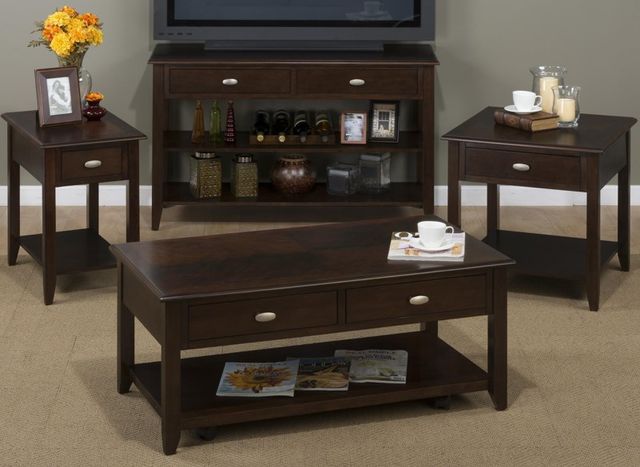 Jofran Inc. Merlot Brown Chairside Table-2