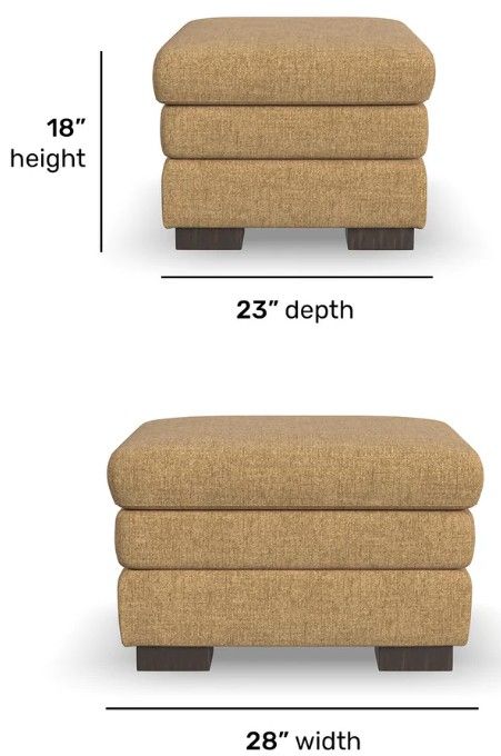 Flexsteel® Customizable Rudy Fabric Ottoman-2