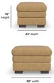 Flexsteel® Customizable Rudy Fabric Ottoman-2