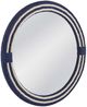 Bassett Mirror Helm Navy/White Wall Accent Mirror-1