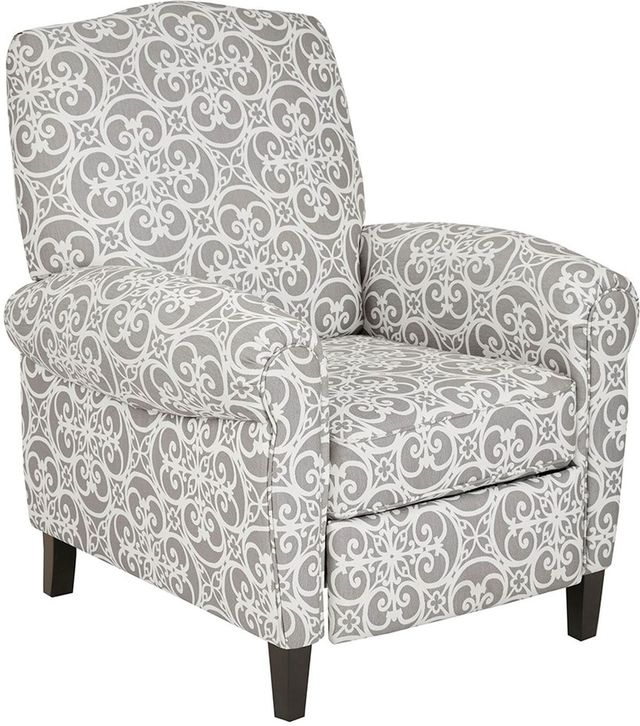 Olliix by Madison Park Grey Kirby Push Back Recliner-0