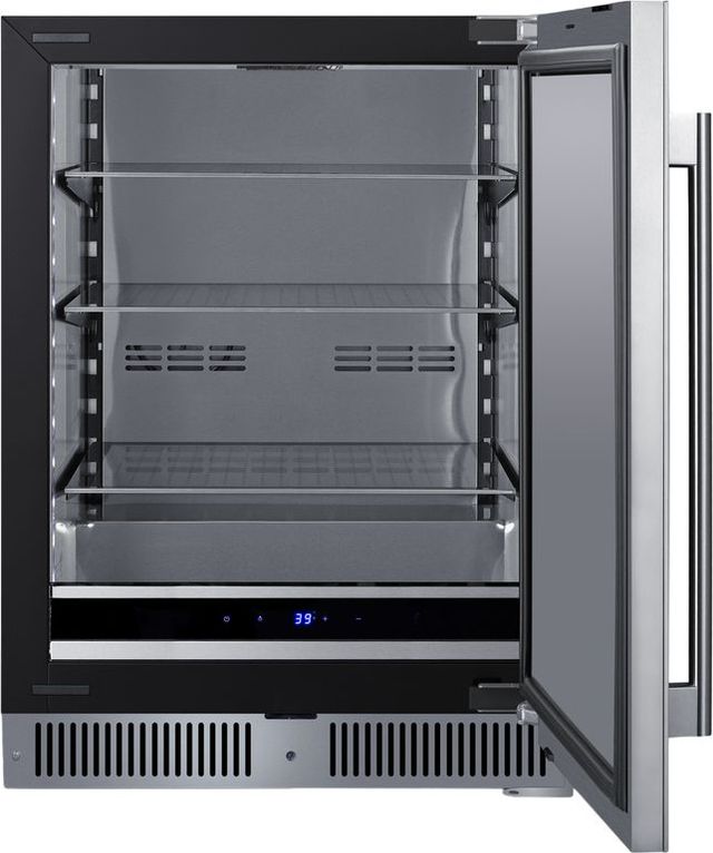 Summit® 24" 3.1 Cu. Ft. Stainless Steel Built-In or Freestanding Under The Counter Refrigerator-2