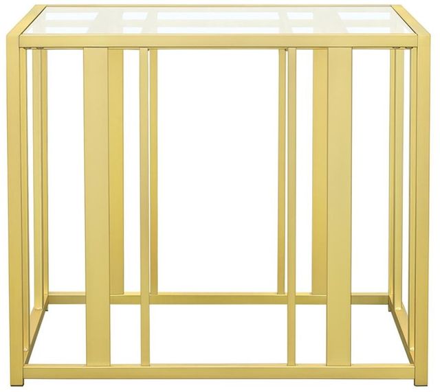 Coaster® Adri 3-Piece Tempered Glass Top Occasional Table with Matte Brass Base Set-2
