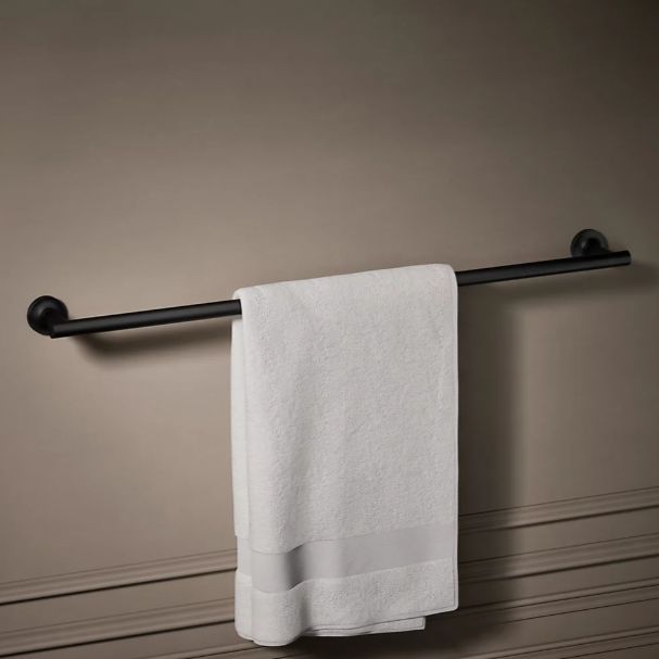 KOHLER® Purist® Matte Black 30" Towel Bar-1