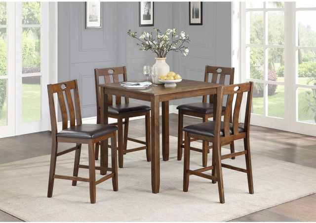 Homelegance® Weston 5-Piece Brown Pack Counter Height Set-3