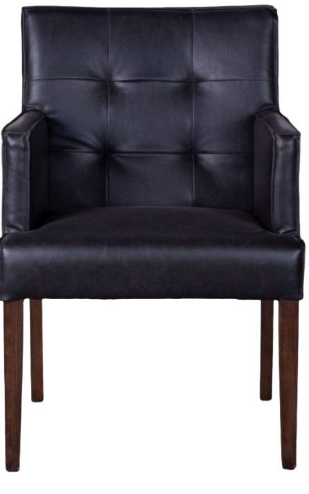 Home Trends & Design Madison Antique Black/Dark Brown Arm Chair-3