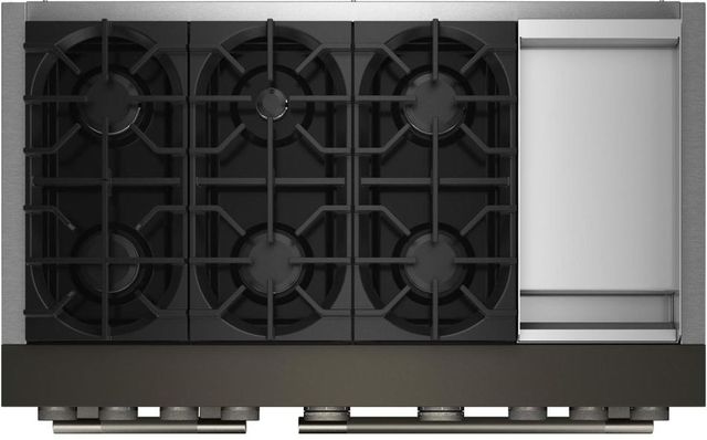 KitchenAid® 48" Black Ore Freestanding Pro Style Duel Fuel Range with Griddle-3
