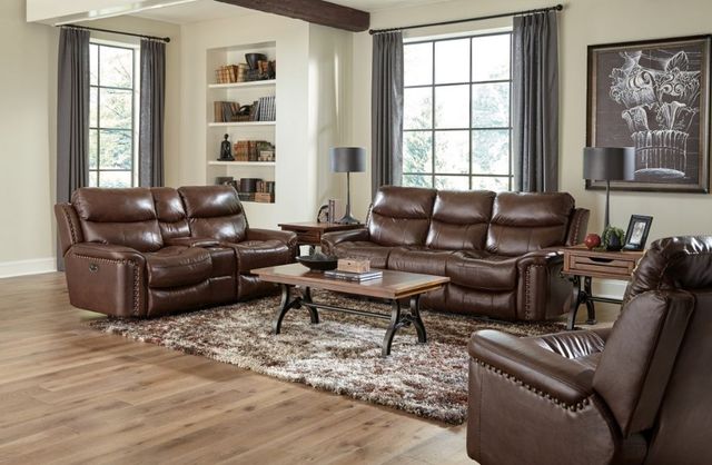 Catnapper® Ceretti Brown Leather Power Reclining Sofa-7