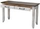 Steve Silver Co. Bear Creek Honey Smoke Sofa Table with White Base-1