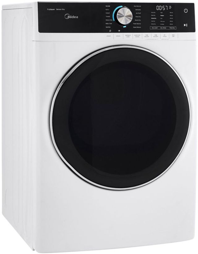 Midea® 8.0 Cu. Ft. White Front Load Gas Dryer-2