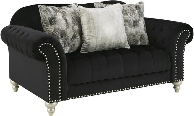 Signature Design by Ashley® Harriotte Black Loveseat-0