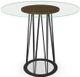 Amisco Customizable Calypso 42" Flat Edge Glass Top Round Bar Table -0