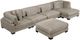 Homelegance® Traverse 5-Piece Brown Modular Sectional with Reversible Chaise and Ottoman-0