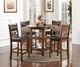 Diane 5 Piece Dining Set (Counter Height) Brown-1
