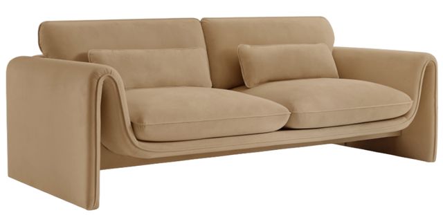 Meridian Furniture Sloan Camel Velvet Sofa-0
