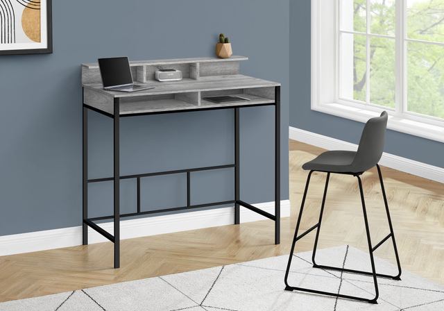 Monarch Specialties Inc. Black/Grey Standing Computer Desk-3