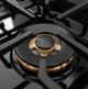 ZLINE Paramount 48" 6.7 cu. ft. Black Satin Stainless Steel Paramount Dual Fuel Range with 8 Burner DuoPro™ Cooktop and Dual Ovens and Polished Gold Helix Handles and Accents-5