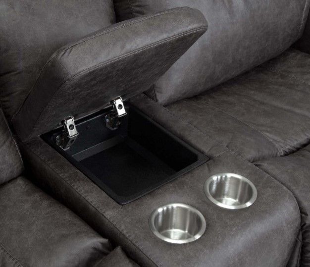 Franklin™ Brixton Holster Steel Manual Reclining Console Loveseat-4