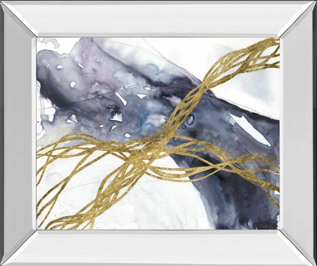 Classy Art Agate Wave III by Jennifer Goldberger Mirror Framed Wall Art-0