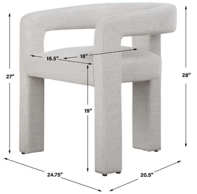 Uttermost® Perspective White Dining Chair-2
