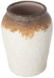 A & B Home Brown/White 10" Ceramic Vase-1