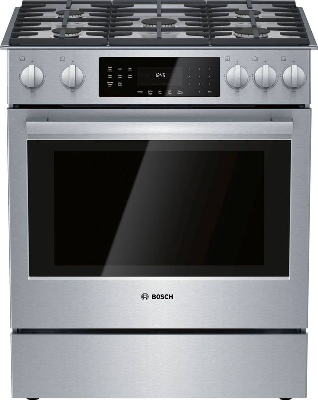 Cuisinière au gaz encastrée de 30 po Bosch® série 800 de 4.8 pi³ - Acier inoxydable