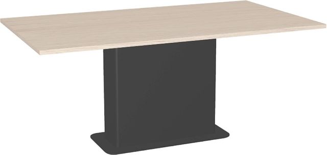 Amisco Customizable Lucarelli 84" Rectangular Dining Table with 1" White Oak Veneer Top-0