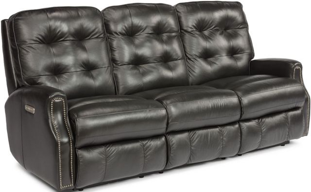 Flexsteel® Devon Power Reclining Sofa with Power Headrests-0