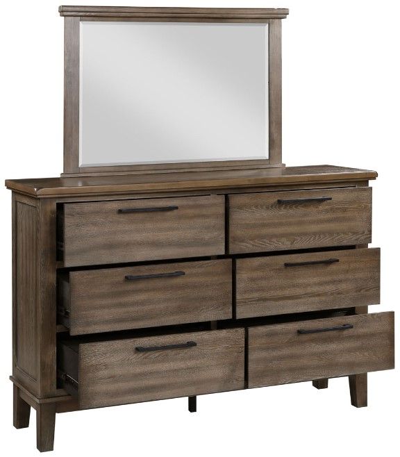 New Classic® Home Furnishings Cagney Vintage Dresser and Mirror-2