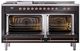 Ilve® Nostalgie II Series 60" Glossy Black Pro Style Dual Fuel Range-1