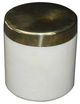 A & B Home Banswara Brass/White Marble Lidded Jar-0