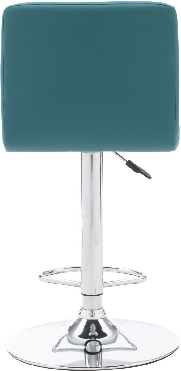 Powell® Clayton Chrome/Teal Adjustable Stool-4