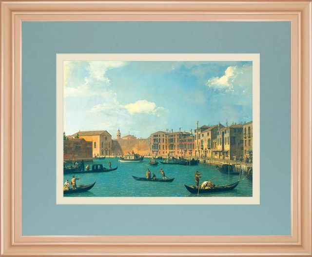 Classy Art View of the Canal of Santa Chiara by Antonia Canaletto Wall Art-0