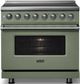 Viking® 5 Series 36" Eucalyptus Pro Style Induction Range with Polished Chrome Trim-3