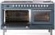 Ilve® Professional Plus II 60" Blue Grey Pro Style Dual Fuel Range-2