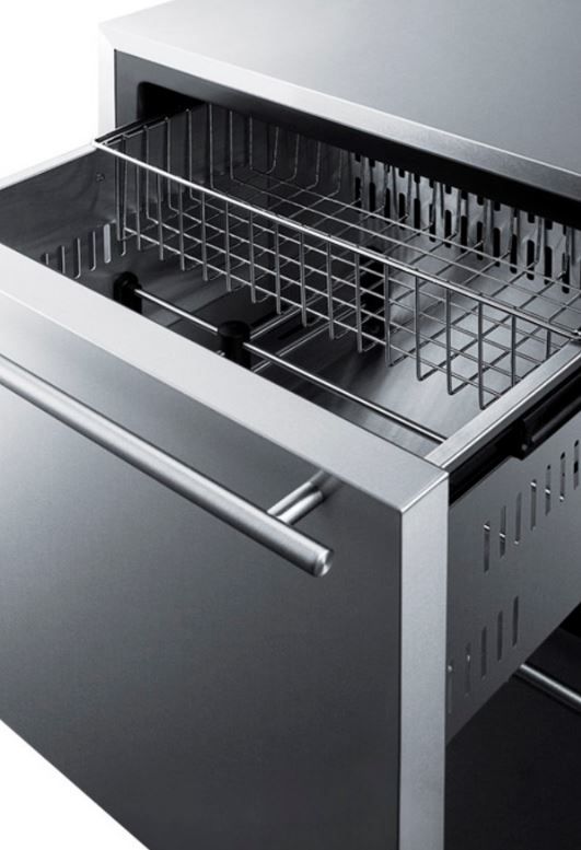 Summit® 3.4 Cu. Ft. Stainless Steel Refrigerator Drawers-1