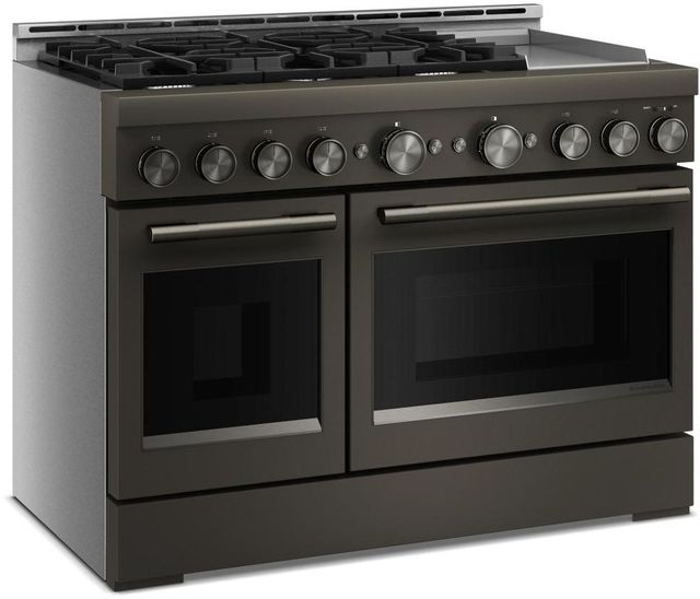 KitchenAid® 48" Black Ore 6 Burner Freestanding Pro Style Gas Range with Griddle-2